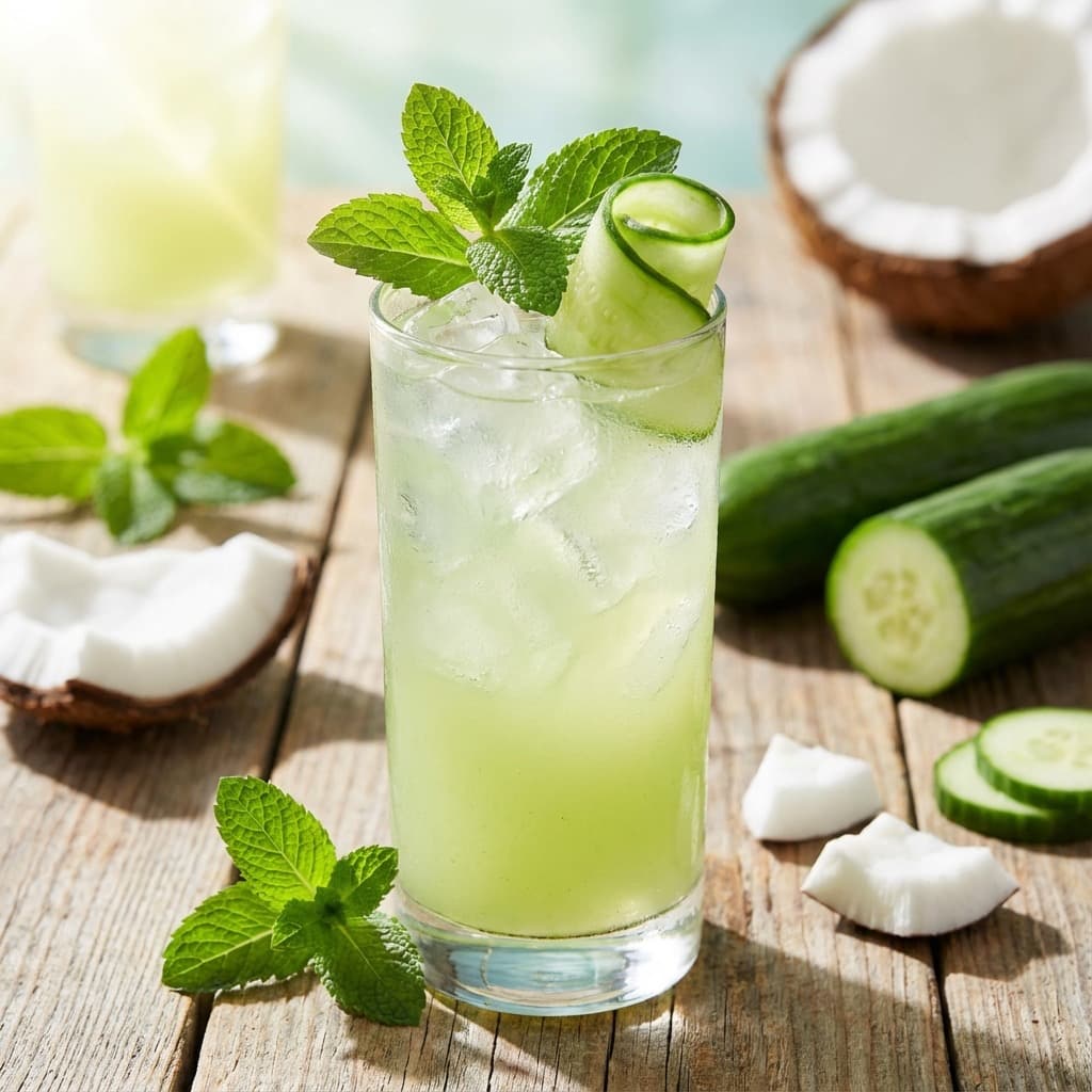 खीरा नारियल कूलर (पित्त शामक)